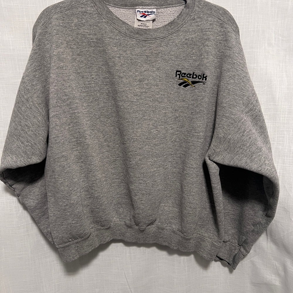 Reebok Men's Heather Gray Crewneck Sweater